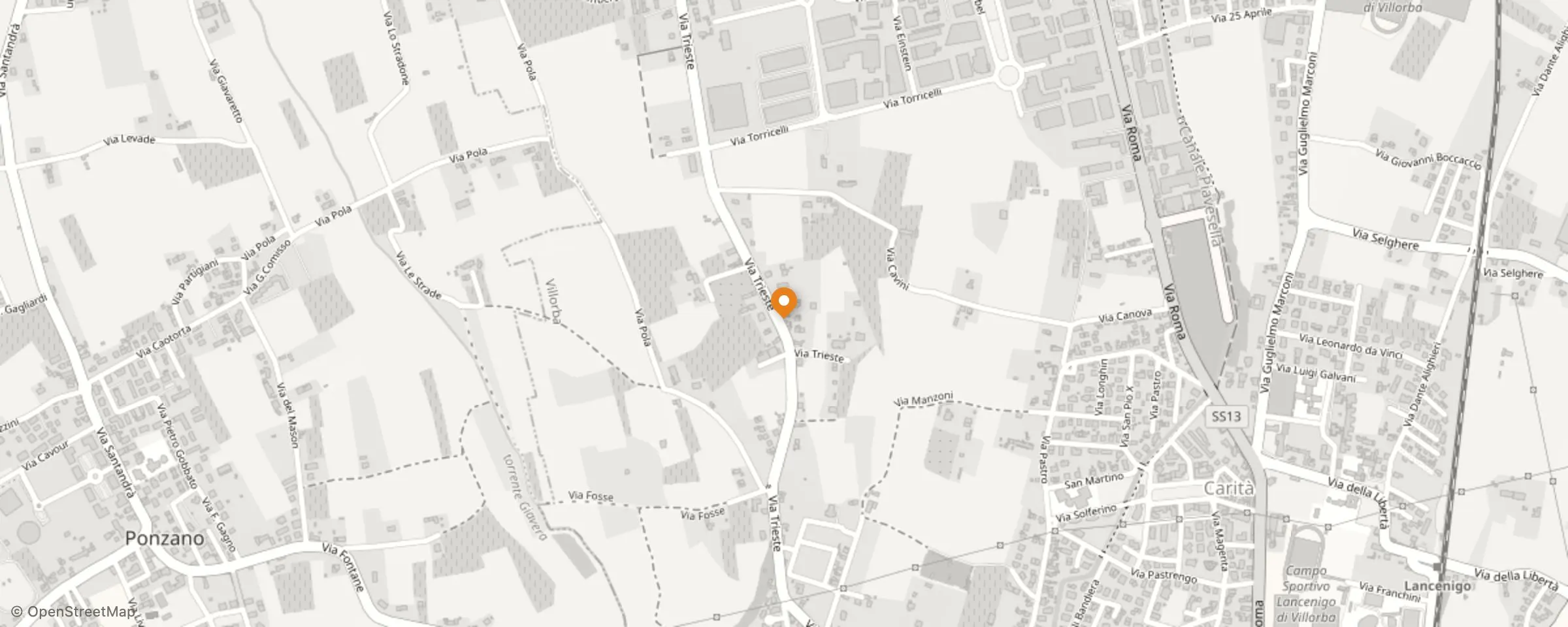 Mappa: Via Trieste, 66, 31020 Villorba